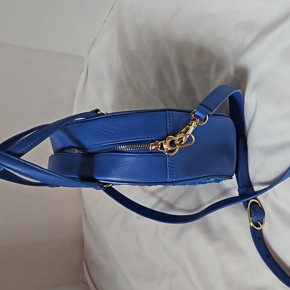 TALBOTS RAFFIA HANDBAG IN BLUE - Picture 4 of 8